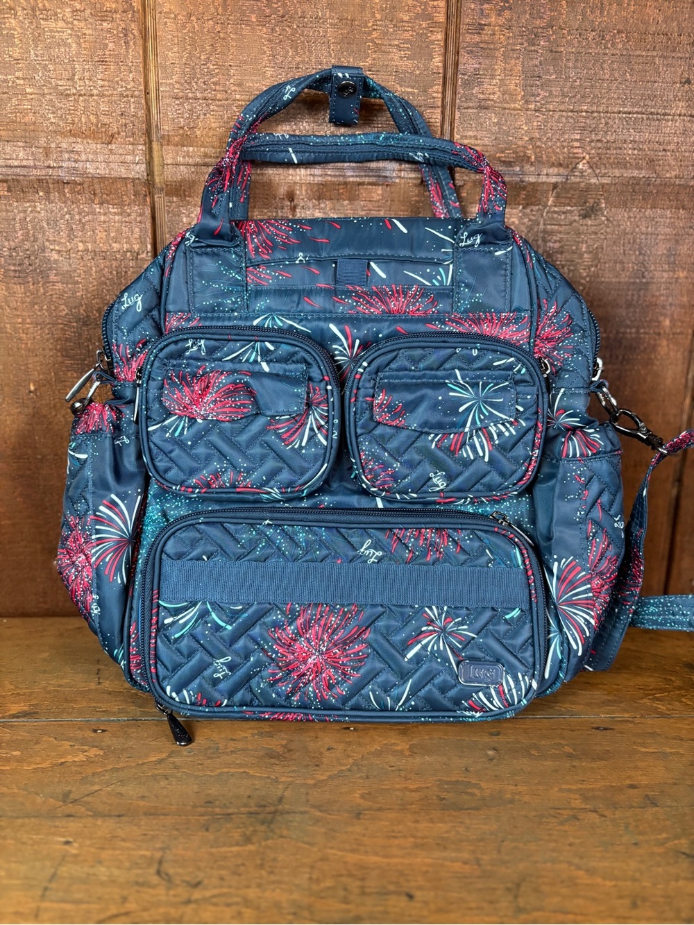 Lug Navy Fireworks Mini Piddle Jumper Crossbody Bag